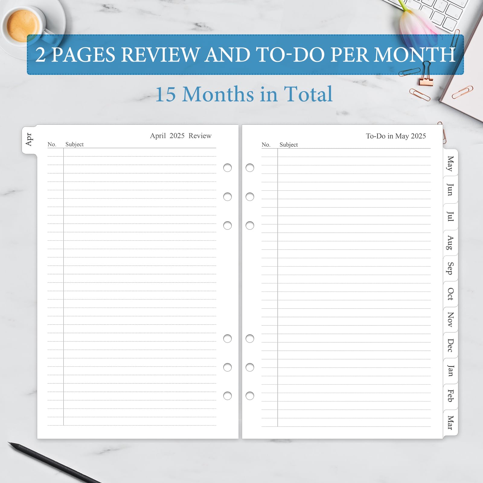 Amazon.com : 2025-2026 Monthly Planner Refill, A5 Planner